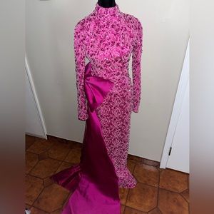 Couture custom modest evening gown